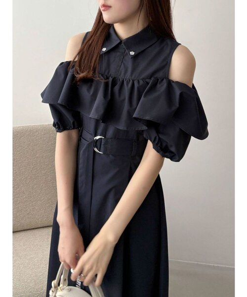 MARY QUANTコラボ】ラッフルシャツワンピース｜マーキュリーデュオの