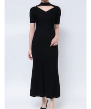 2WAYパネルレイヤード風マーメイドニットワンピース