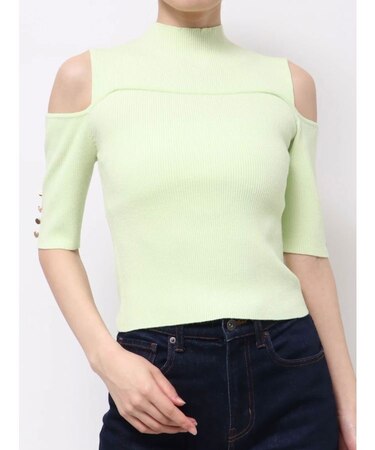 ビスチェ風カットアウトニット