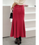 バックレースアップストレッチマーメイドスカート