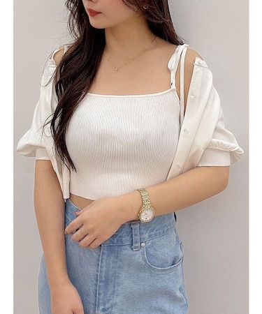 クロップドニットアンサンブル