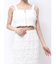 【OUNNOUN】カットジャガードシャーリングフロントZIPビスチェ