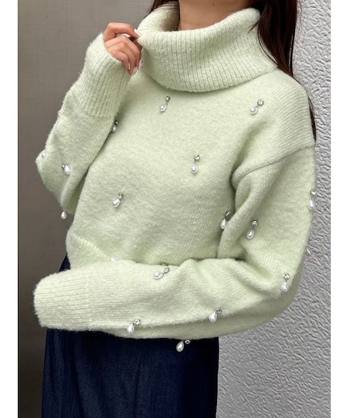 ドロップパールニット