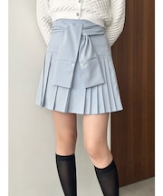 ツイストプリーツミニスカパン