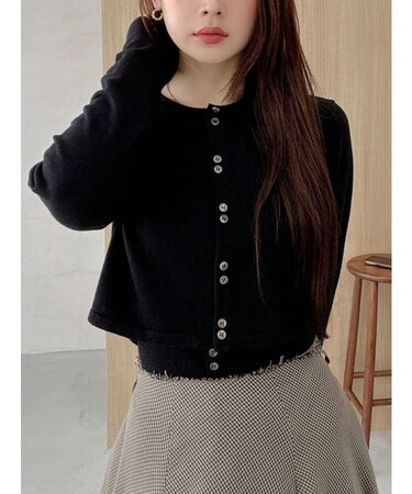 【OUNNOUN】クロップドカーデアンサンブル