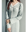 バイカラーリブマーメイドニットワンピース