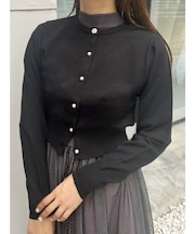 ビジューボタンニットカーディガン