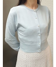 ビジューボタンニットカーディガン