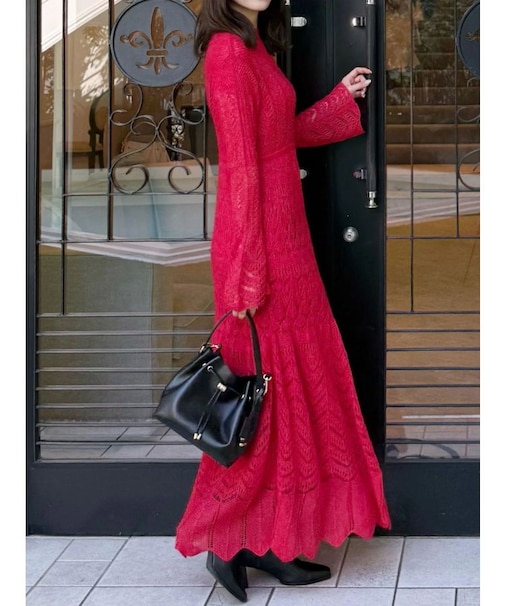 モヘヤニットスカシアミワンピース