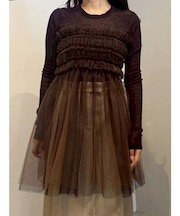 【OUNNOUN】チュールギャザーマルチウェイビスチェ