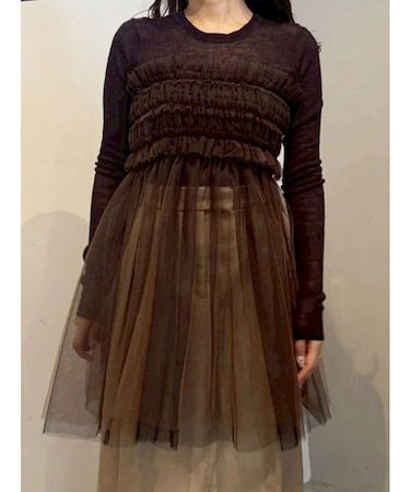 【OUNNOUN】チュールギャザーマルチウェイビスチェ