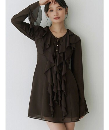 ラッフルフリルミニワンピース