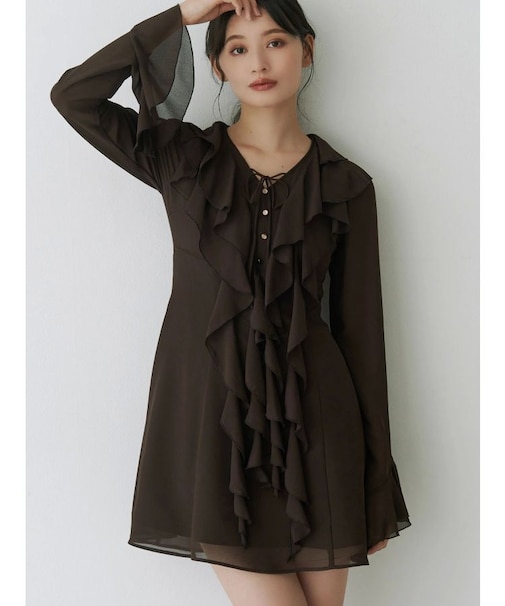 ラッフルフリルミニワンピース
