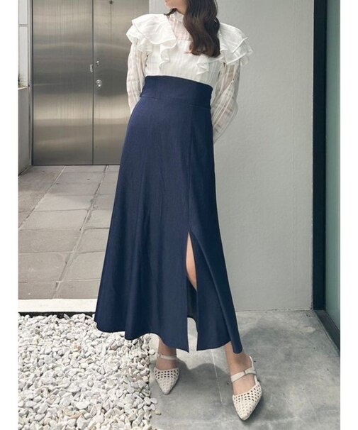 2WAYシアーチェックラッフルドッキングワンピース