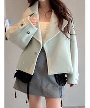 【OUNNOUN】コクーンショートコート