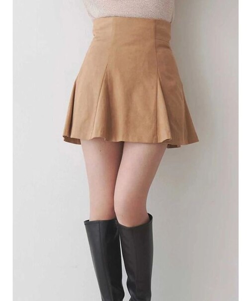 バックZIPミニマーメイドミニスカパン