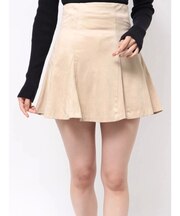 バックZIPミニマーメイドミニスカパン