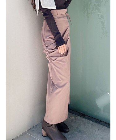 ハイウエストアシメタックタイトスカート