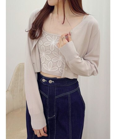 ジャカードキャミセットアンサンブル