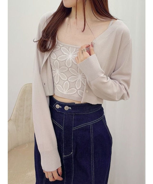 ジャカードキャミセットアンサンブル