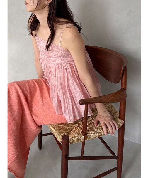 【OUNNOUN】ペプラムキャミソールブラウス