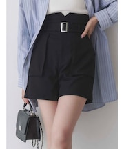 ツイルハイウエストワークショートパンツ