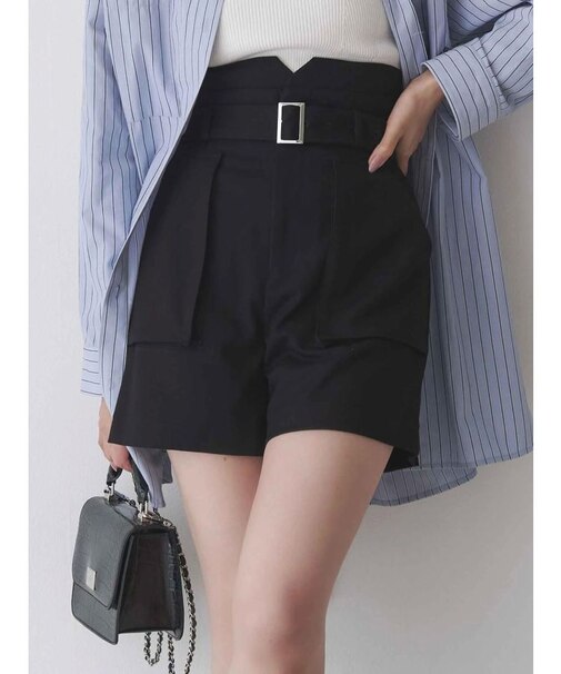 ツイルハイウエストワークショートパンツ