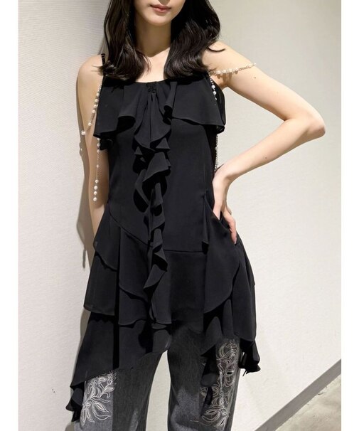 ラッフルティアードブラウス