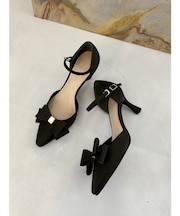 グリッターリボンパンプス