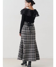 オリジナルロービングチェックマーメイドスカート