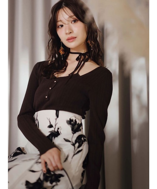 マルチウェイリボンレイヤードライクニット