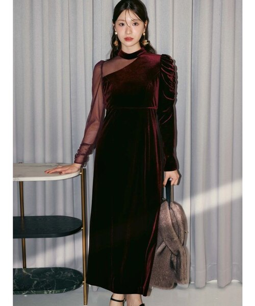 MERCURYDUO 新品タグ付き！ベロアカットアウトワンピース S ベロアカットアウトワンピース｜マーキュリーデュオの通販｜&mall