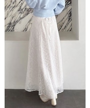 コードレースバックレースアップフレアスカート