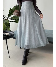 コードレースバックレースアップフレアスカート