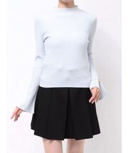【追加生産】フレアスリーブハイネックリブニット