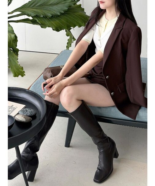 【セットアップ着用可】バックドレープジャケット