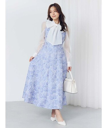 ジャカードフィットアンドフレアジャンスカ