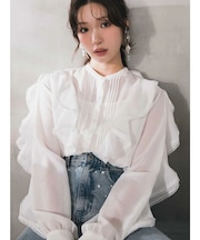 ポイントレースブラウス