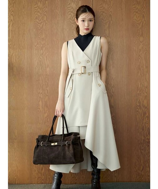 【セットアップ着用可】トレンチライクジャンスカ