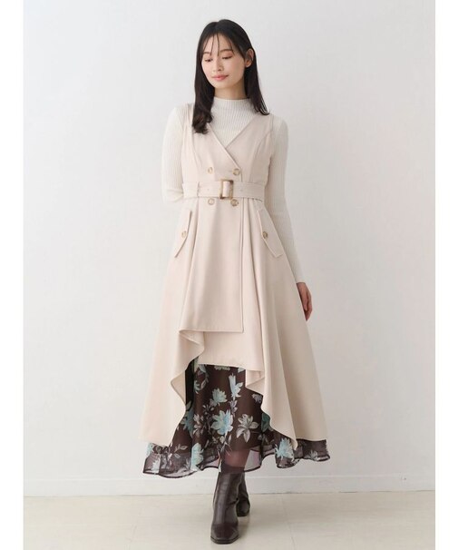 【セットアップ着用可】トレンチライクジャンスカ