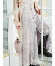フラワー×レースフィットマーメイドスカート