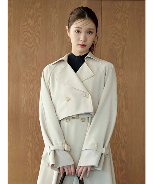 【セットアップ着用可】ショートトレンチコート