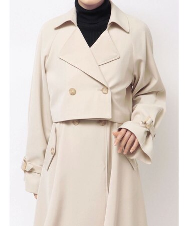 【セットアップ着用可】ショートトレンチコート