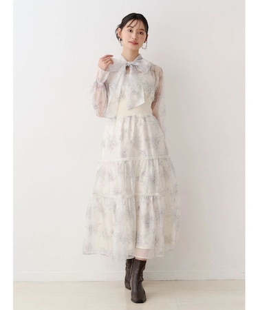 トワルドジュイボウタイウエストリブワンピース