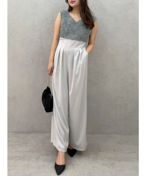 チュールフリルドッキングロンパース