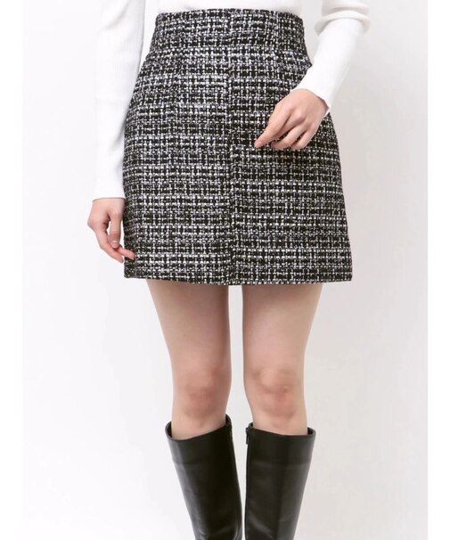 ツイード台形ミニスカート