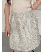 ツイード台形ミニスカート