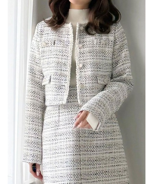 ツイードノーカラージャケット