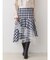 異素材使いティアードスカート