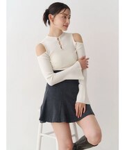 前後2WAY金ボタンアメスリニット